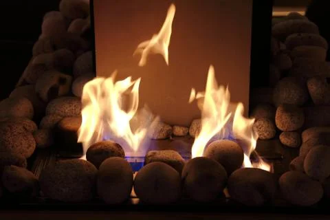 Fireplace flame Stock Photos