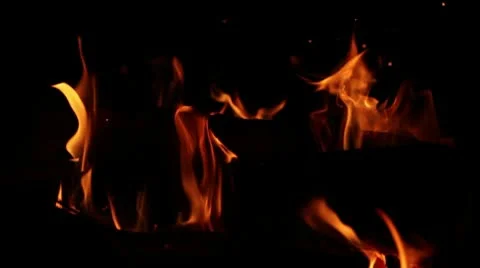 Fireplace flames Stock Footage 10727993