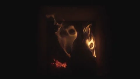 Fireplace Flames Stock Footage 220540828