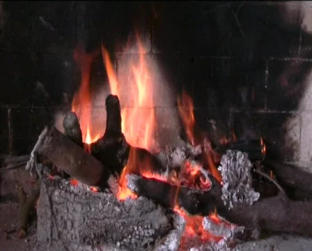 Fireplace Video stock 601930