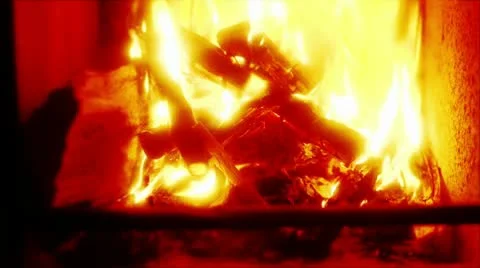 Fireplace Video stock 8978591