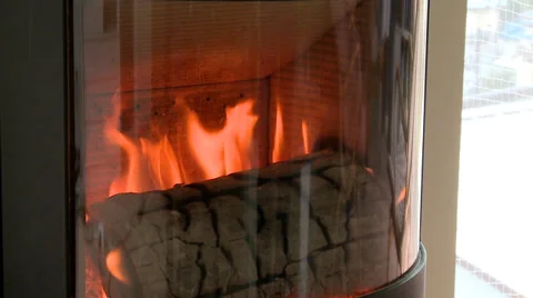 Fireplace Stock Footage 32076953