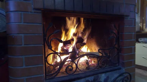 Fireplace Video stock 36360809