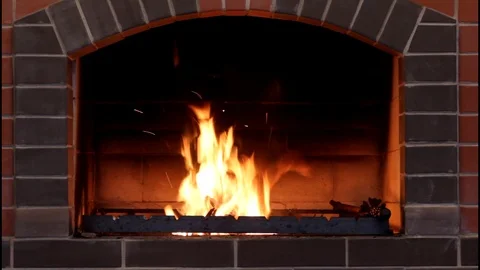 The fireplace Stock Footage