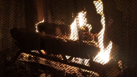 Fireplace Stock Footage 97968173