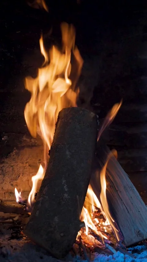 The fireplace Stock Footage 261188629