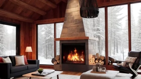 Fireplace Stock Footage 278287032