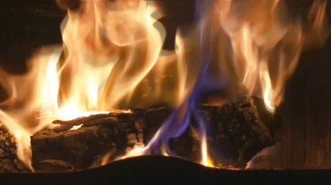 Fireplace full of firewood Stock Footage 307673