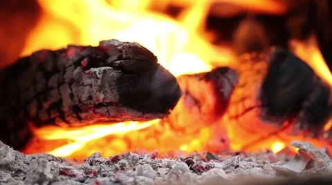 Fireplace in garden Stock Footage 55669844
