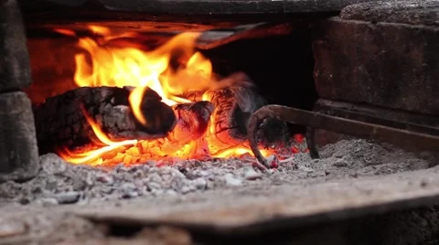 Fireplace in garden Stock Footage 55669854
