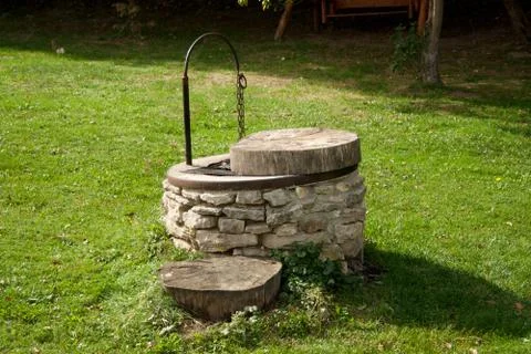 Fireplace in the garden Foto stock