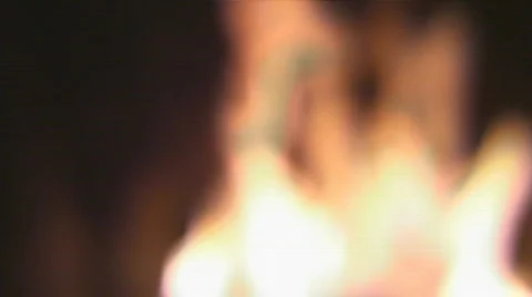 Fireplace HD 13 - soft focus dolly pull away with sound Stock Footage