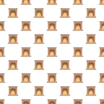 Fireplace hearths pattern creating cozy home comfort Stockillustratie