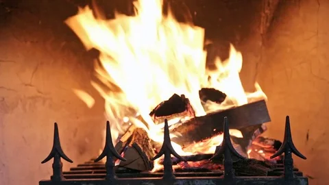 Fireplace in home 스톡 동영상 82417059
