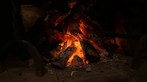 Fireplace of Home Stock Footage 171528197