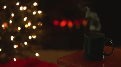 Fireplace Hot Coco Stock Footage 50088975