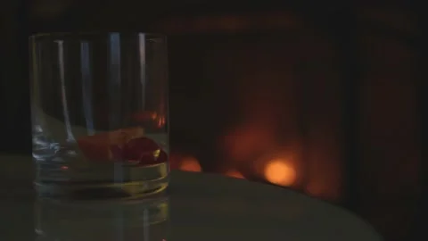 Fireplace at a hotel Stock Footage 182913513