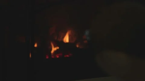 Fireplace at a hotel Stock Footage 182913517