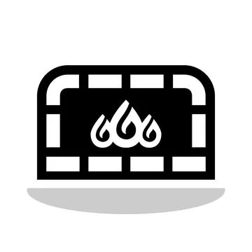 Fireplace icon image. logo Vector illustration. Stock Illustration