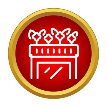 Fireplace icon representing home heating and comfort Stock Illustration