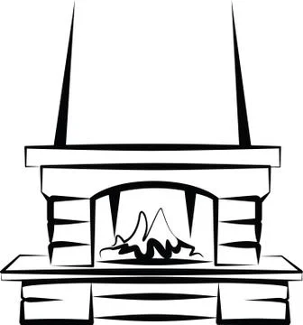 Fireplace Stock Illustration