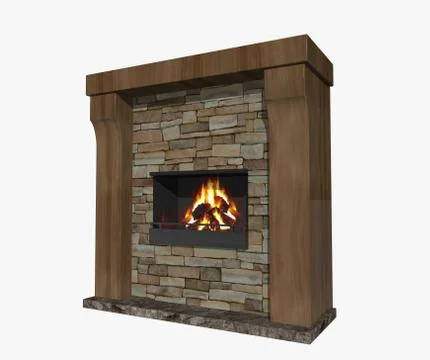 Fireplace Stock Illustration