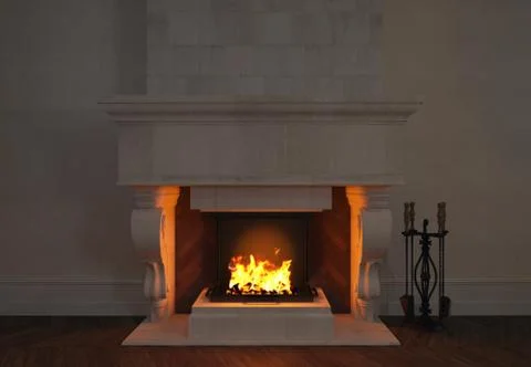 Fireplace Stock Illustration