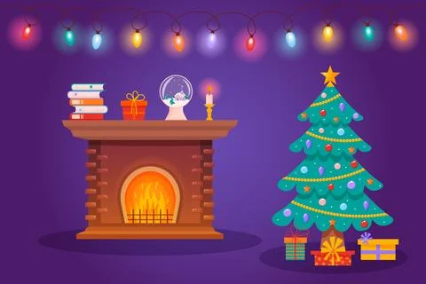 Fireplace Stock Illustration