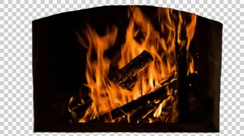 Fireplace isolated  Stock Footage 51798208