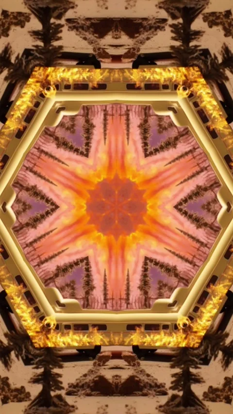Fireplace Kaleidoscope Stock Footage 245935951