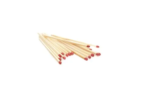 Fireplace matchsticks isolate on white background Foto stock