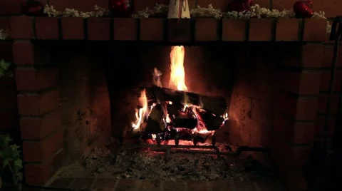 FIREPLACE NO SCREEN Stock Footage 1011821