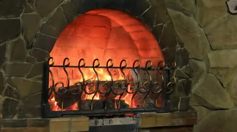 Fireplace, open fire Video stock 12127281