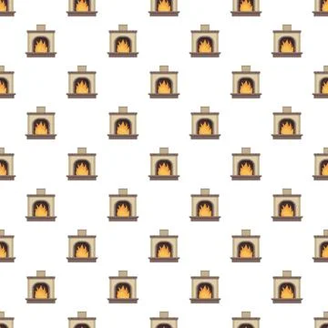 Fireplace pattern creating warm home and comfort background Stockillustratie