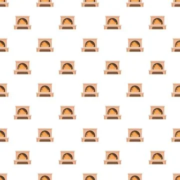 Fireplace pattern creating warming comfort and home backgrounds Stock Illustration