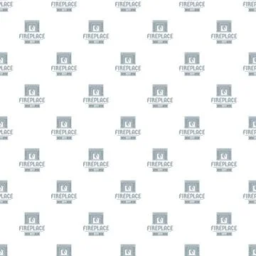 Fireplace pattern vector seamless Illustrazione stock