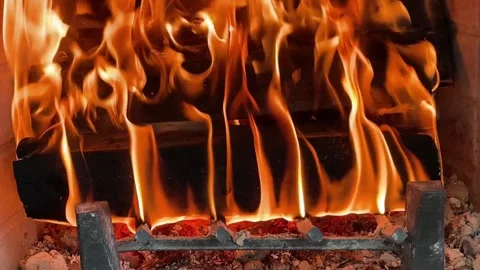 Fireplace peaceful evening by the fire Stock Footage 242724431