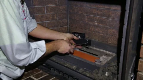 Fireplace Repair Stock Footage 71228264