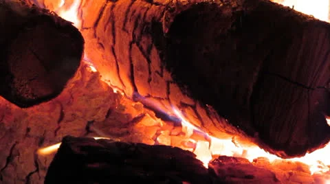 Fireplace Scene Stock Footage 22780939