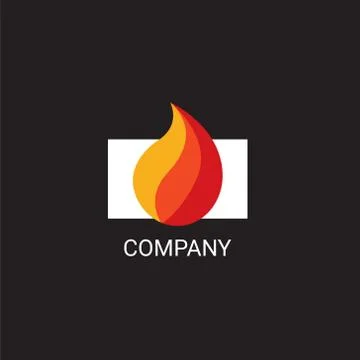 Fireplace services or selling company logo Stock Illustration