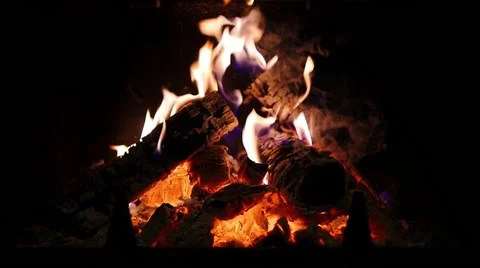 Fireplace. Slow-mo Video stock 43085235