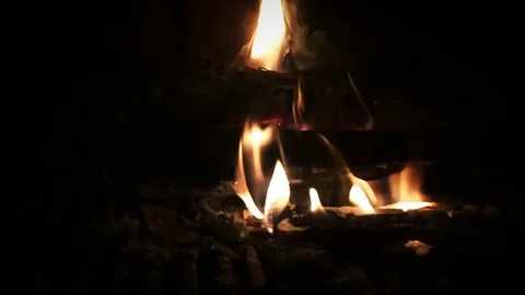 Fireplace in Slow Motion Stockbeeldmateriaal 111831333