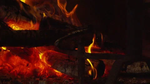  Fireplace -slow motion - hypnotic- close up Stock Footage 63267607
