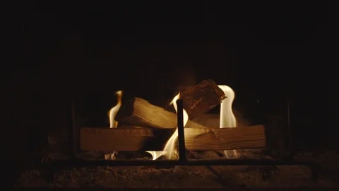 Fireplace In Slow Motion Small to Large Stock Footage 91714179