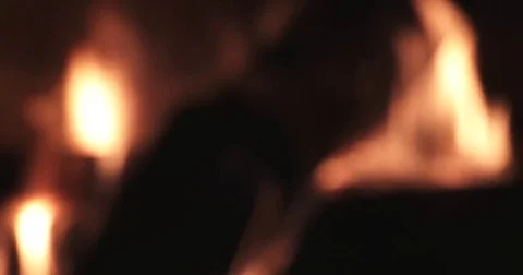Fireplace - Soft Focus - 4k Stock Footage 84871124