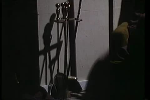 Fireplace tool moving by itself Stock Footage 11353776