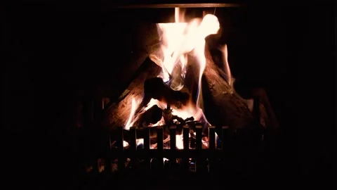 Fireplace Video Video stock 204894543