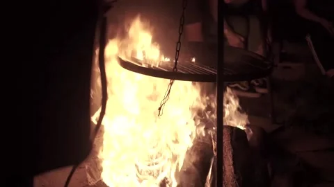 Fireplace, Wood, Fire Stock Footage 143742449