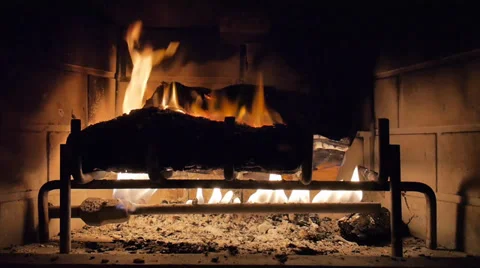 Fireplace Yule Log WS Vidéo 35539320