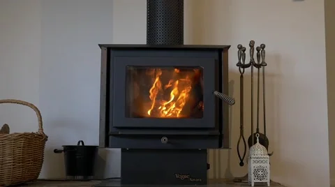Fireplace Zoom Slow Motion Stock Footage 40253318